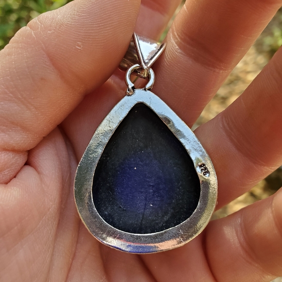 New Blue Evil Eye Antique Design 925 Silver Pendant. - Picture 12 of 15